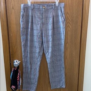 Gray plaid pants